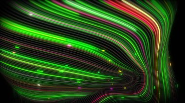 3D görüntüleme spiral parlak girdap çizgilerle dolu bir yüzey üzerinde ışık akışı. Sunumlar, tatiller, çekimler için renkli dekoratif arka planlar. Kapak tasarımı şablonu, iş broşürü düzeni, duvar kağıdı