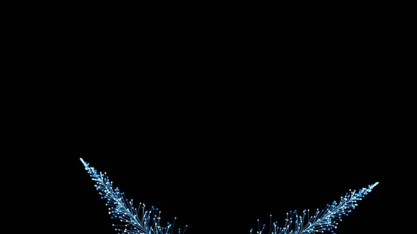 Візуалізація Стильних Різдвяних Яскравих Гілок Елегантно Зростаючих Чорному Тлі Чудова — стокове фото