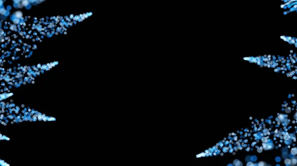 Візуалізація Стильних Різдвяних Яскравих Гілок Частинками Чорному Тлі Утворює Елегантну — стокове фото