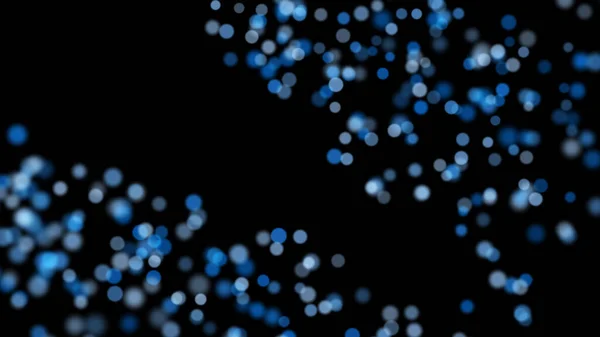 Rendering Stylish Christmas Bright Particles Space Scattered Black Background Magic — 图库照片