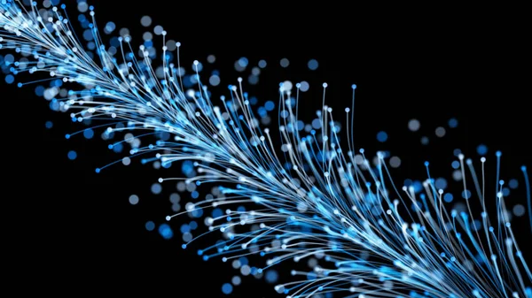 Siyah zemin üzerinde zarif parçacıklar olan üç boyutlu şık bir Noel aydınlığı sunumu. Büyülü muhteşem bitki örtüsü. Herhangi bir tasarım için mükemmel arkaplan ve öge