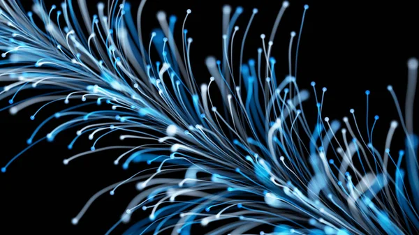 Siyah arka planda zarif bir şekilde büyüyen şık bir Noel dalının 3 boyutlu görüntüsü. Büyülü muhteşem bitki örtüsü. Herhangi bir tasarım için mükemmel arkaplan ve öge