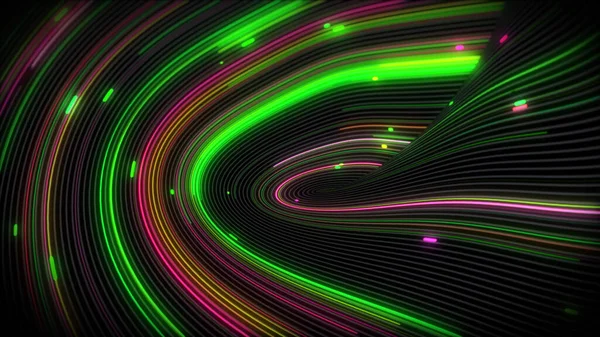 Rendu Spirale Vortex Lumineux Flux Lumière Sur Une Surface Avec — Photo