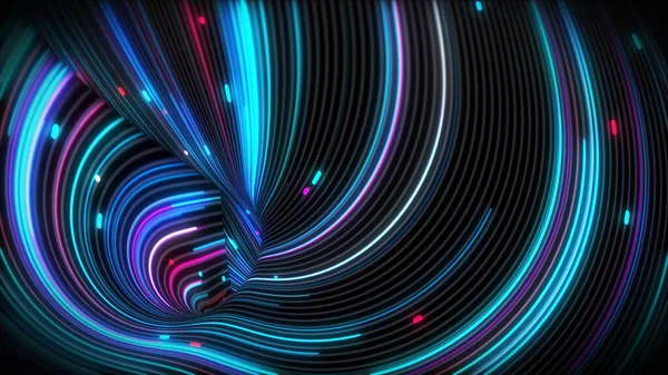 Rendu Spirale Vortex Lumineux Flux Lumière Sur Une Surface Avec — Photo