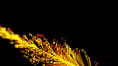 Parlak bir dalın, siyah bir zemin üzerinde parçacıklarla dinamik ve zarif bir şekilde büyüyen şık bir animasyonu. Büyülü muhteşem bitki örtüsü. Herhangi bir tasarımın mükemmel arkaplanı ve ögesi