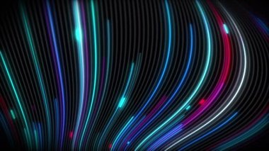 Çizgileri olan bir yüzeydeki spiral girdap ışık akımları. Sunumlar, tatiller ve görüntüler için renkli ve dekoratif arka planlar. Işık yükselen dalga hareketleri