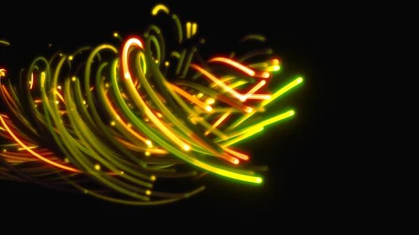 Representación Fondo Abstracto Colorido Cuerdas Líneas Cintas Fibras Alambres Tejido — Foto de Stock