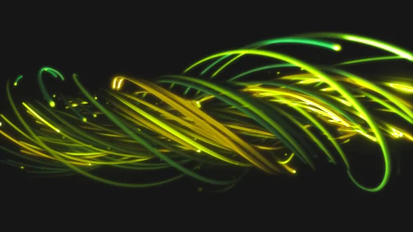 Візуалізація Барвистого Абстрактного Тла Струн Ліній Стрічок Волокон Або Дротів — стокове фото
