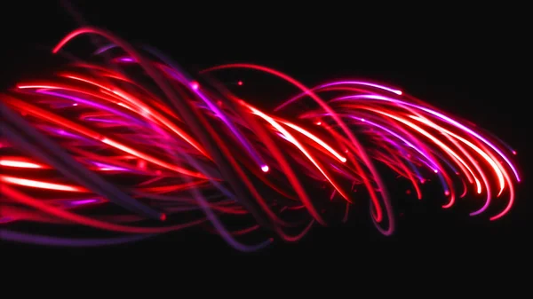 Візуалізація Барвистого Абстрактного Тла Струн Ліній Стрічок Волокон Або Дротів — стокове фото