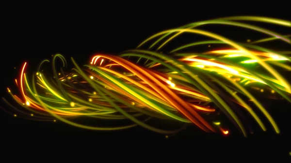 Representación Fondo Abstracto Colorido Cuerdas Líneas Cintas Fibras Alambres Tejido — Foto de Stock