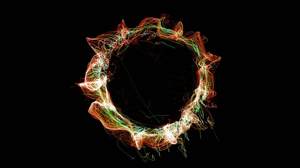 Representación Cadenas Energía Cósmica Energía Fluye Forma Elementos Brillantes Delgados — Foto de Stock