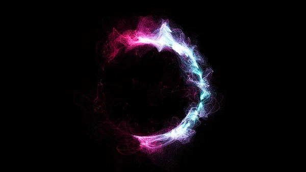 Тривимірні Струни Космічної Енергії Енергетичні Потоки Вигляді Тонких Яскравих Елементів — стокове фото