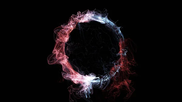 Representación Cadenas Energía Cósmica Energía Fluye Forma Elementos Brillantes Delgados — Foto de Stock