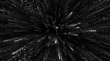 Parlak parçacıkların 3 boyutlu yansıması boşluğu enerji ve ışık püskürtüleriyle doldurur. Parlak dekorasyon için parlak soyut arkaplan