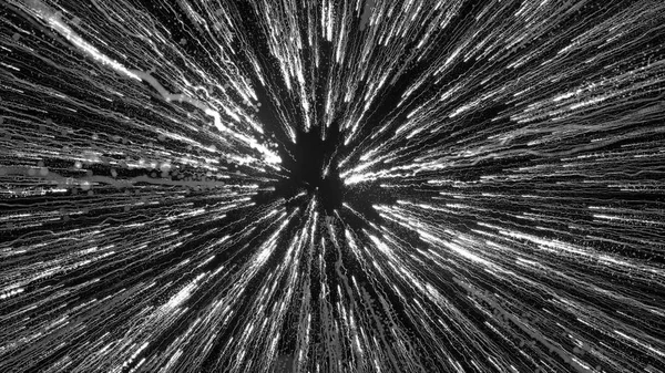 Parlak Parçacıkların Boyutlu Yansıması Boşluğu Enerji Işık Püskürtüleriyle Doldurur Parlak — Stok fotoğraf