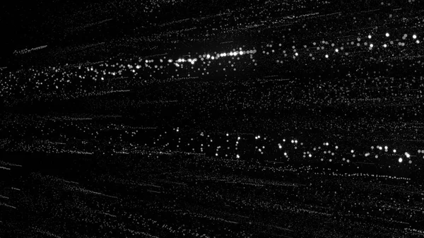 Parlak Parçacıkların Boyutlu Yansıması Boşluğu Enerji Işık Püskürtüleriyle Doldurur Parlak — Stok fotoğraf