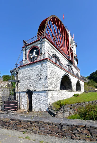 Μεγάλη laxey τροχό πρώτη άποψη - Νήσος του Μαν — Φωτογραφία Αρχείου