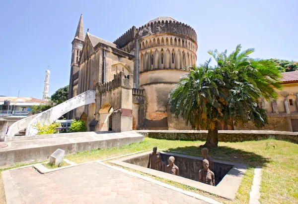 Memorial do mercado de escravos em Zanzibar — Fotografia de Stock