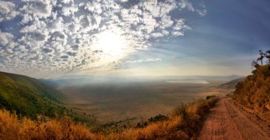 Panorama of Ngorongoro Crater clipart