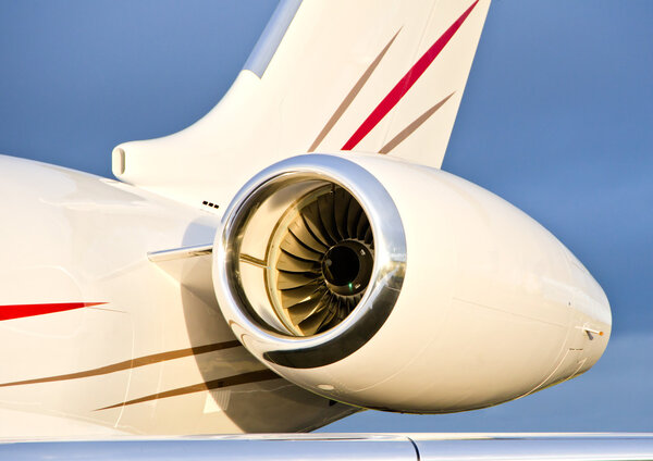 Jet Engine on a Private Plane - Bombardier