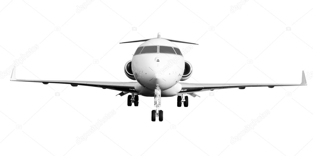 Private Jet Plane Isolated on White