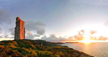 Isle of man milner kule ile güneyinde Panoraması