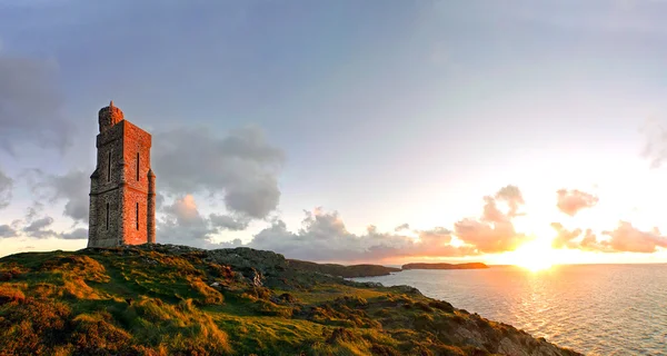 Panorama du sud de l'île de Man avec tour Milner — Photo