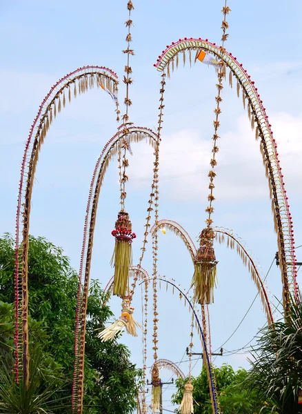 Penjor Balinese celebration of Galungan — Stock Photo, Image