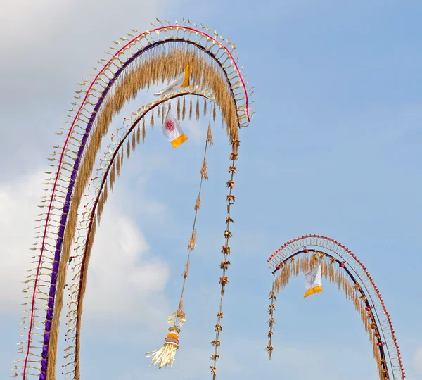 Galungan penjor 巴厘岛庆祝活动 — 图库照片