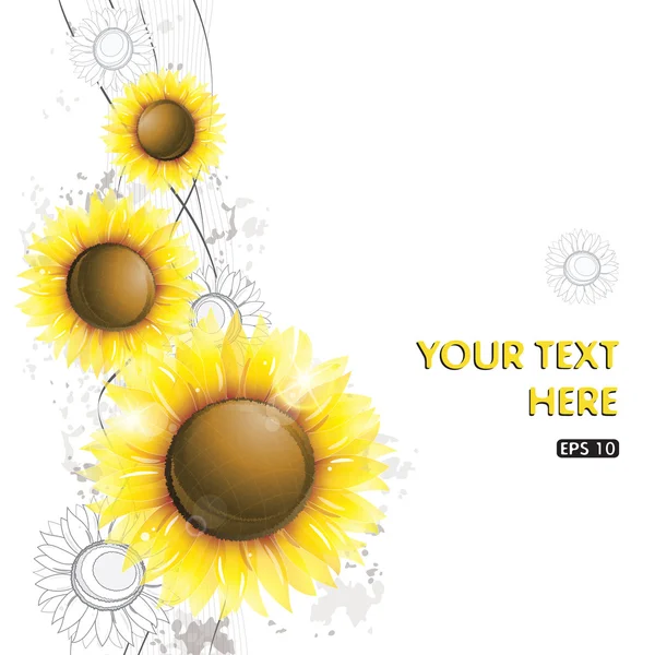 Diseño abstracto de girasol Vectores De Stock Sin Royalties Gratis