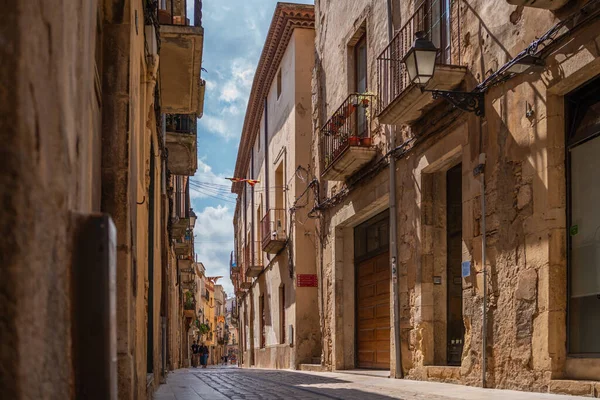 Montblanc Ισπανια Σεπτεμβριου 2021 Παλιός Δρόμος Τους Ανθρώπους Στην Ιστορική — Φωτογραφία Αρχείου