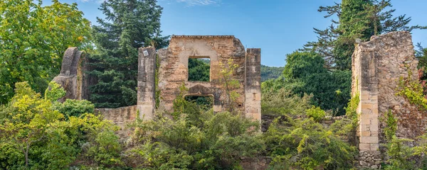 Ruinas Monasterio Cisterciense Del Siglo Xii Santa Maria Poblet Cataluña — Foto de Stock