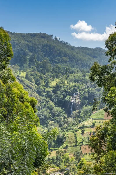 Brecha Ella Vista Las Montañas Alrededor Ella Con Plantación Sri — Foto de Stock