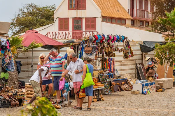 Santa Maria Cape Verde Juni 2022 Street View Met Mensen — Stockfoto