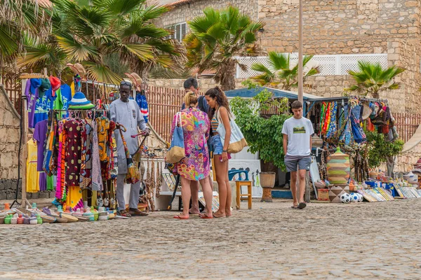 Santa Maria Cape Verde Juni 2022 Street View Met Mensen — Stockfoto