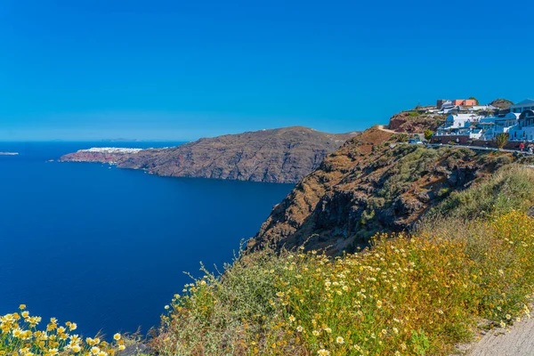 Panoramic View Santorini Island Fira Greece — Stock Photo, Image