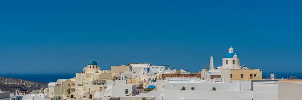 Panorama View Oia Traditional White Houses Santorini Island Greece — Stock Photo, Image