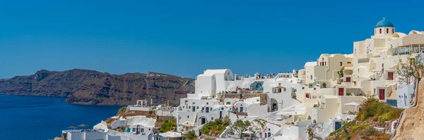 Beautiful Panorama View Oia Traditional White Houses Santorini Island Aegean — Stock Photo, Image