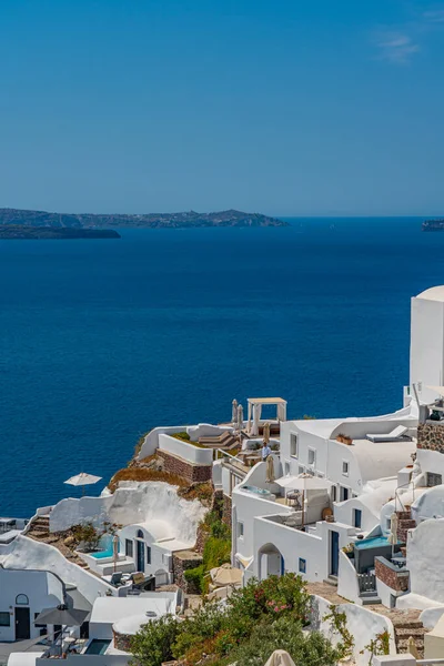 Oia Greece May 2022 Traditional White Houses Small Pool Oia — ストック写真