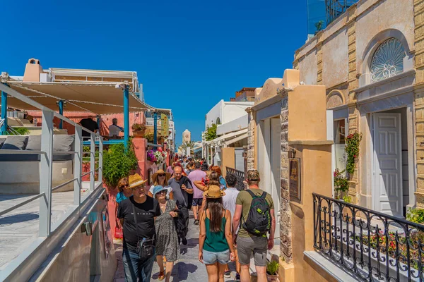 Oia Greece May 2022 Souvenir Shops Oia Traditional White Houses — Foto de Stock