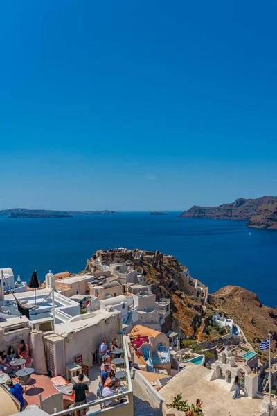 Oia Greece May 2022 View Londsa Castle Oia Traditional White — Stock Photo, Image