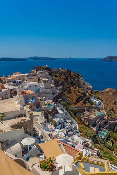 Oia Greece May 2022 View Londsa Castle Oia Traditional White — ストック写真