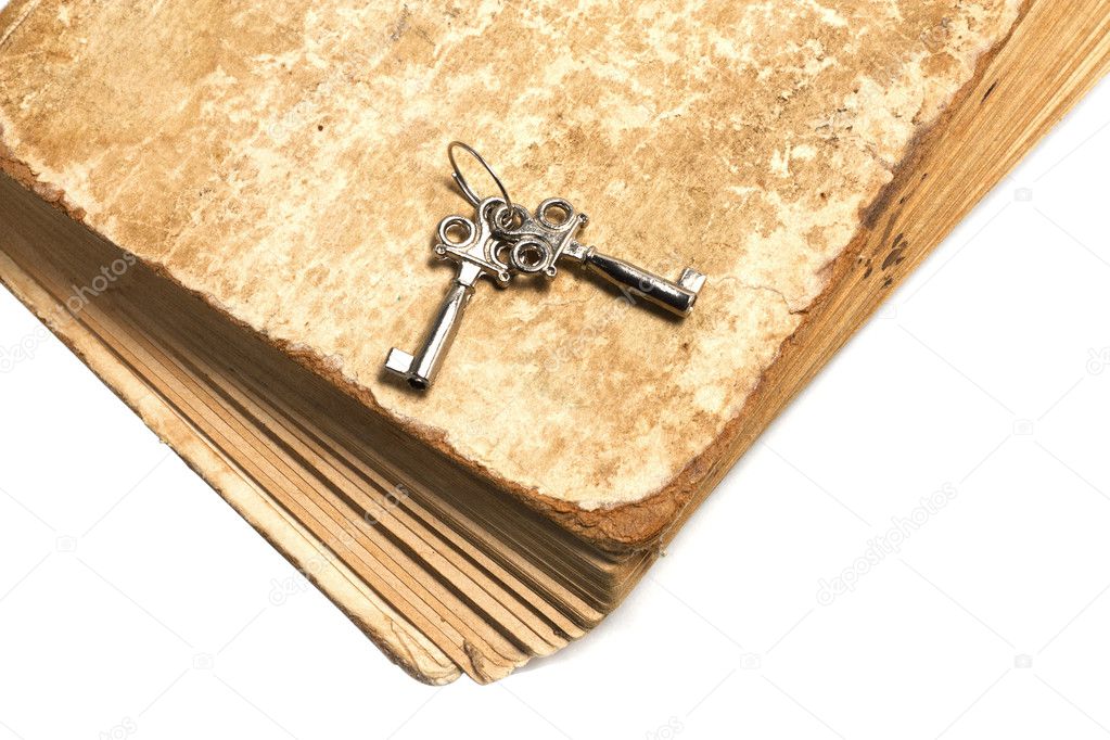 Old book with the keys