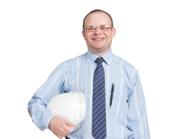 Foreman'ın beyaz kask içinde