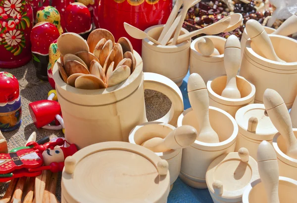 Souvenirs made of wood — Stock Photo, Image