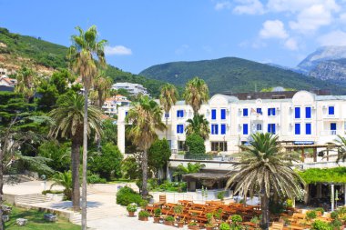 Budva şehirdeki sokak Cafe