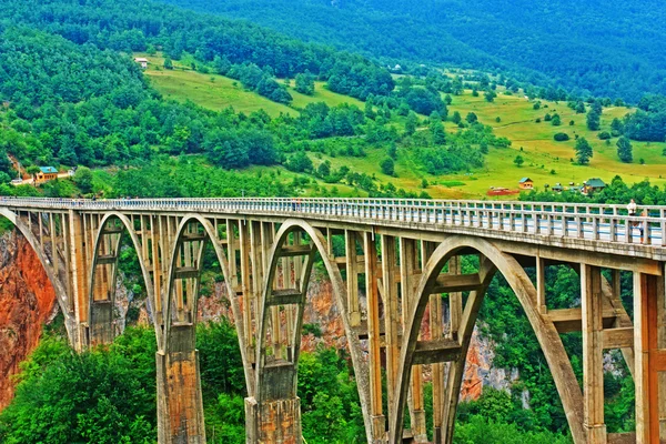 Pont Djurdjevica au Monténégro hdr — Photo