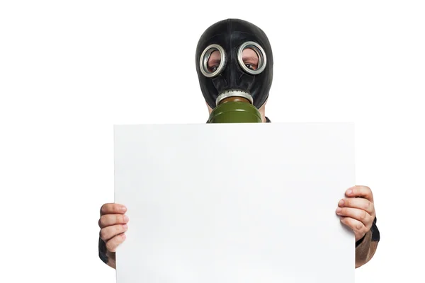 The man in a gas mask — Stock Photo, Image