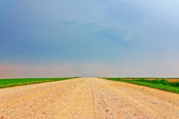 Land weg hdr — Stockfoto