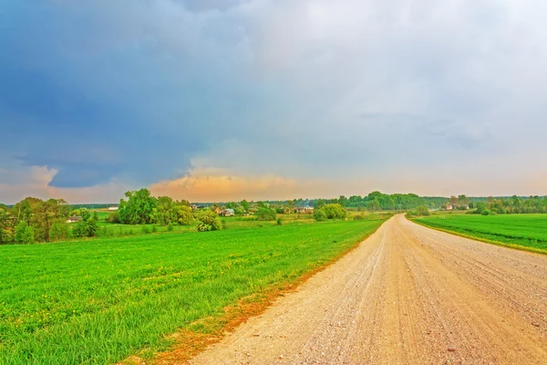 Onverharde weg hdr — Stockfoto